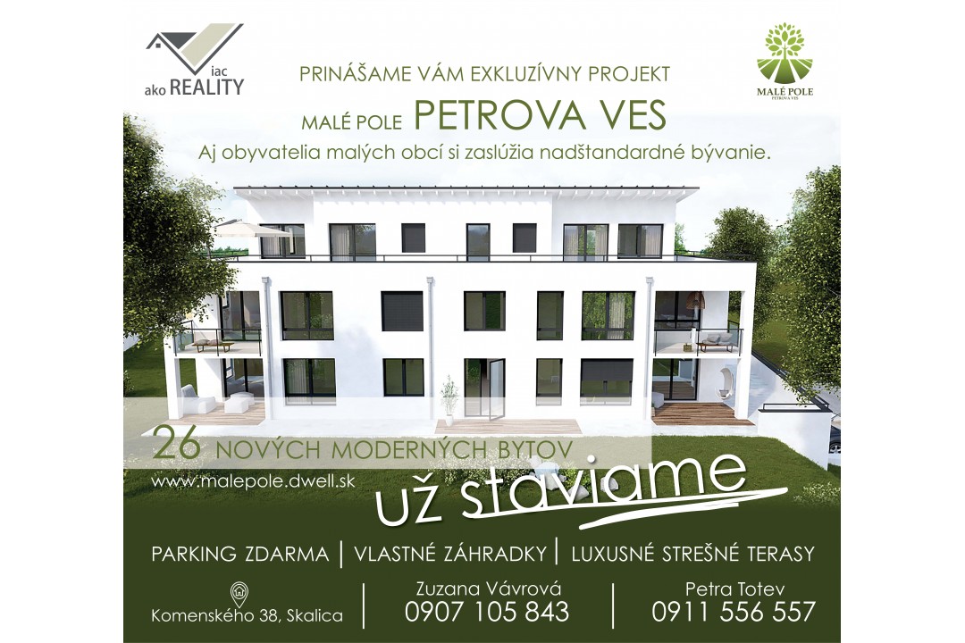 Novostavba Petrova Ves-Malé Pole